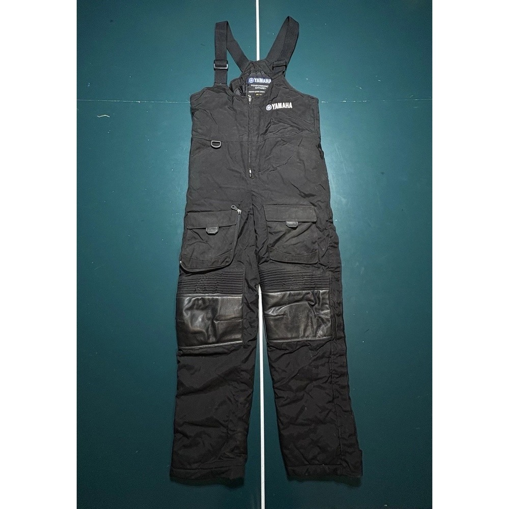 Yamaha Leather Knee Snow Pants Medium Snowmobile Performance Cargo Bibs‎ Sample